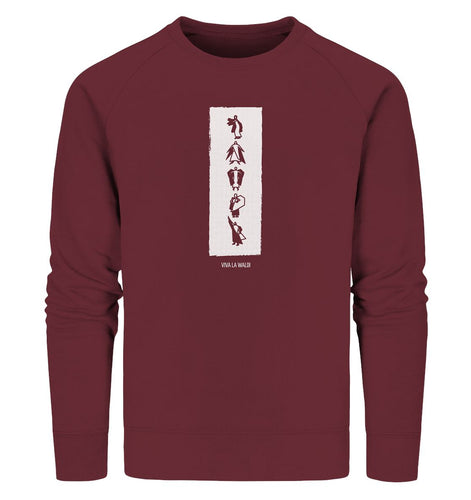 [Organic Sweatshirt] Waldi Stripe [Organic Sweatshirt] Viva la Waldi Burgundy S