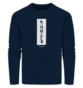 [Organic Sweatshirt] Waldi Stripe [Organic Sweatshirt] Viva la Waldi French Navy S